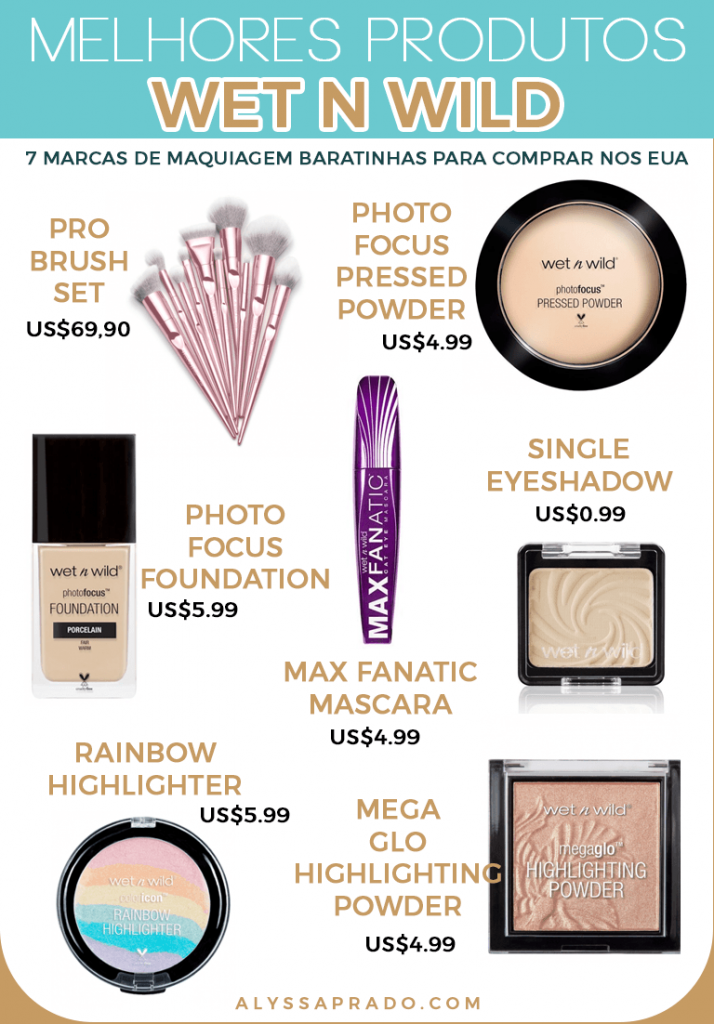 Leia mais sobre a wet n wild e outras marcas de maquiagem baratinhas para comprar nos Estados Unidos nesse post!