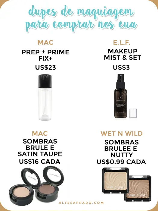 Want to buy some MAC eyeshadows without spending a lot? How about swapping for wet n wild shadows? The colors are the same! Click on the link and discover the best makeup dupes to buy in the United States!