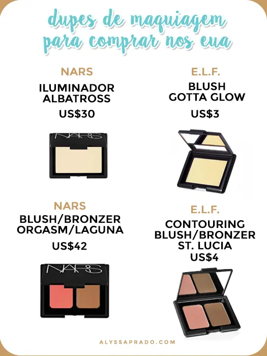 Do you want to buy some NARS products without spending so much? How about these more affordable alternatives from elf? Click on the link and discover other makeup dupes to buy in the United States!