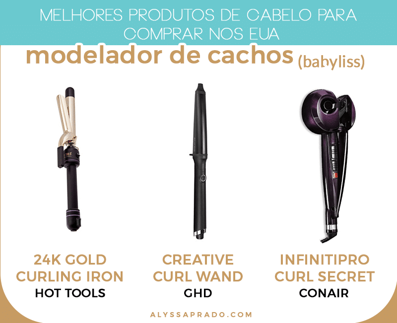 Os melhores modeladores de cacho (babyliss) para comprar nos Estados Unidos! Descubra os melhores produtos de cabelo para comprar nos EUA nesse post!