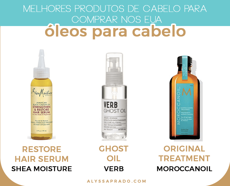 Os melhores óleos para cabelo para comprar nos Estados Unidos! Opções incríveis para hidratar e nutrir os fios!