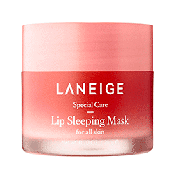 the Laneige Lip Sleeping Mask Moisture Wrap™ technology to make your lips soft overnight!